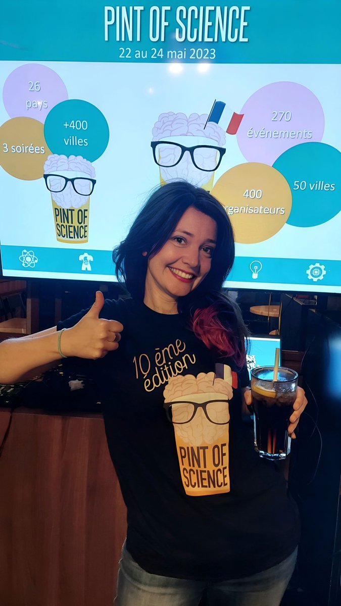 EloScicomm's tweet image. #pint23 c'est fini, c'était trop bien : un mélange magique d'équipe motivée, de scientifiques passionants et passionnés et de public à fond.
La science autrement.

10ème édition @pintofscienceFR tu ne m'a pas déçue ❤ 🧠👓

C'est un boulot de malade, mais ça vaut vraiment coup 💪