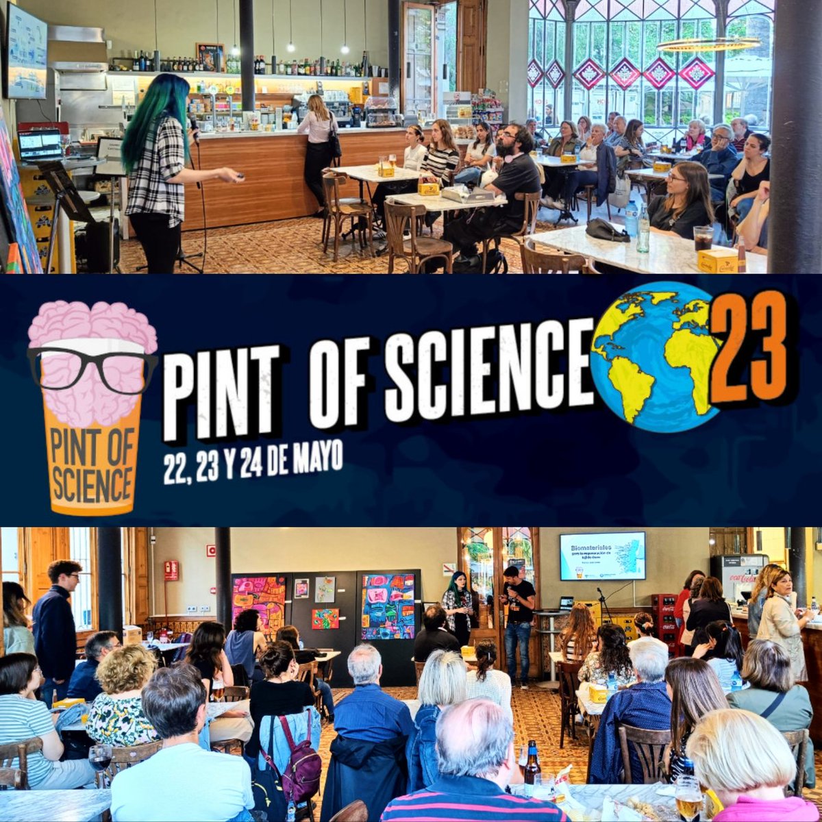 Muchas gracias por todo un año más @pintofscienceES !!!! 👩🏻‍🔬💬📢

Nos vemos en los bares!! 🍻😉 #Pint23ES #Pint23BCN