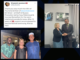 Thank you, H.E. Elisabeth Jacobsen, the Norwegian Ambassador to Tanzania, for your generous support and contribution to our organization, Busara Promotions. Your kindness will forever be remembered in our hearts.