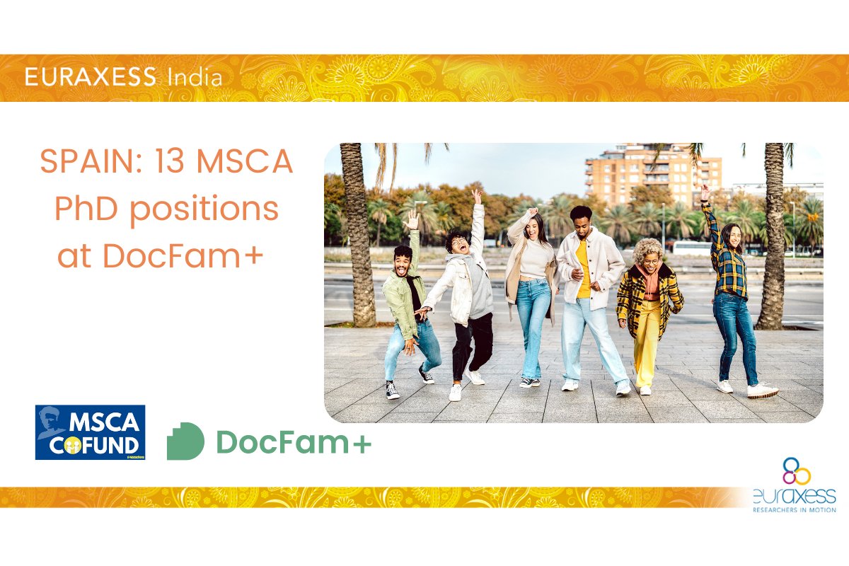 1⃣3⃣ #MSCA #PhD positions are available at @docfam_MSCA in #Spain! 🇪🇸

The unique interdisciplinary and intersectorial research programme involves a wide range of #research projects within the functional advanced materials field!

Read more here 👉bit.ly/3otCKQa