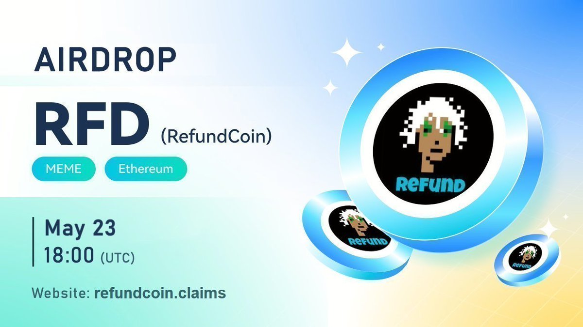The #Refund airdrop is LIVE🪂

With a $300,000 $RFD pool launched at:

🔗refundcoin.claims

Uniswap $CUMINU Hong Kong China #pixpepe MAYC #CryptoTwitter BAYC #NextPEPE The Elon $Refund #RFD #RFDARMY $WOJAK #Musk $SHANG #Bitcoin #crypto #memecoin #WAGMI $SAMO azuki #Huobi