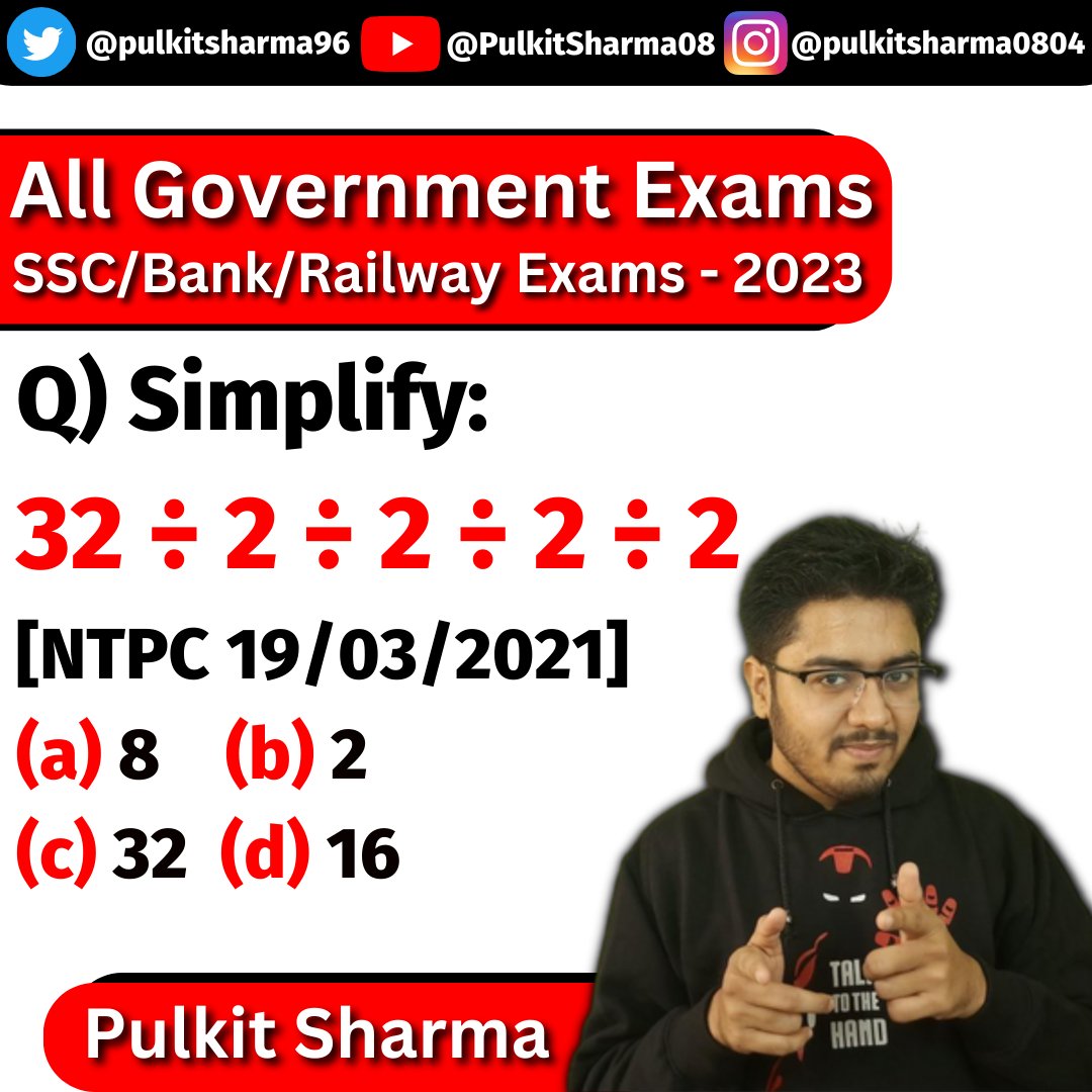 ✅Railway NTPC: 19/03/2021✅
Previous Year Question💯😎
#SSC #Railways #RRBNTPC #SSC_CGL_1_JAN #SSC_CGL_AGE_RECKONING_1_JAN #ssccgl2022finalresultout