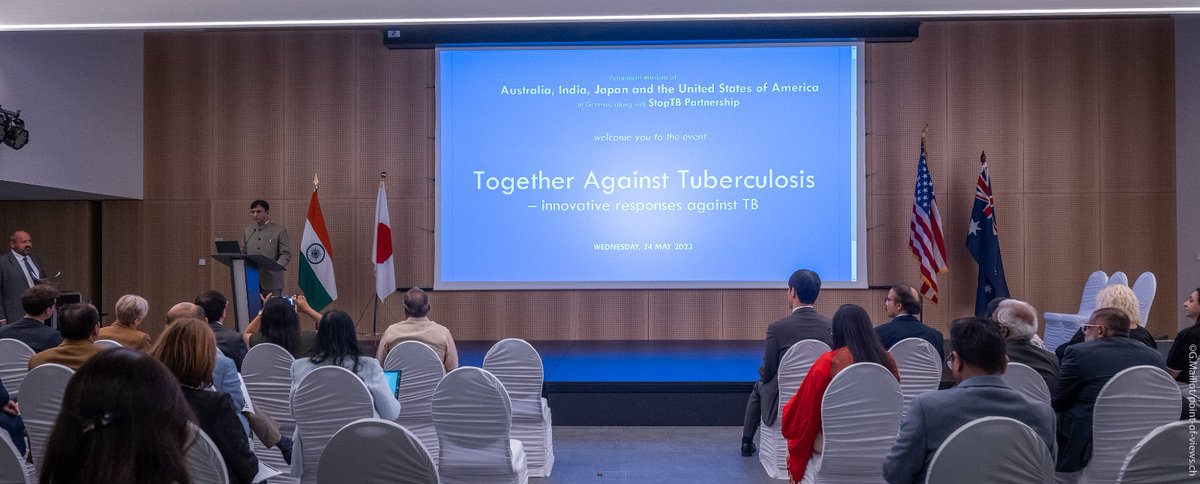 mansukhmandviya's tweet photo. Addressed side event "TB QUAD+ Together we Fight against TB" in Geneva.

Highlighted various initiatives of 🇮🇳 to eliminate TB by 2025.

Also, called for exploring patient-centred &amp; innovative approaches for TB prevention, diagnosis, &amp; treatment to end TB globally by 2030. https://t.co/TPROacRSOV