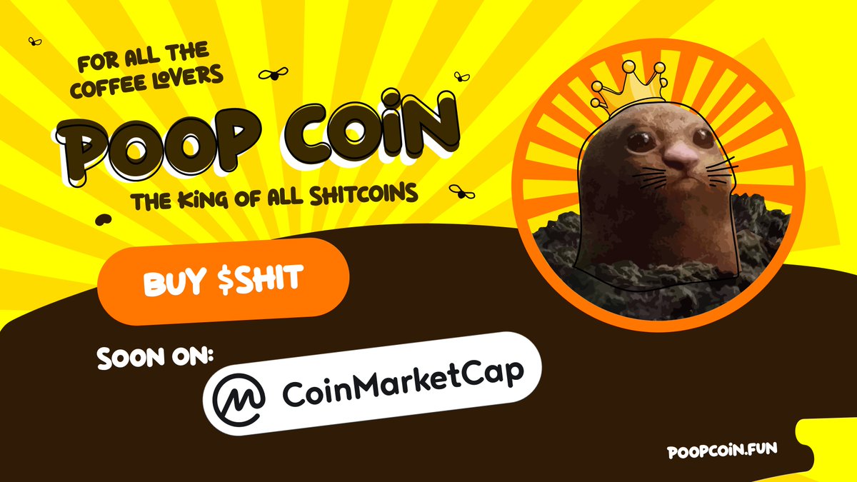 PoopCoin_King's tweet image. LISTING ON CMC ALREADY SUBMITED. SOON WE GO BIG POOPERS! BUY THE DIP AND HOOOOOOLD! 🚀💩