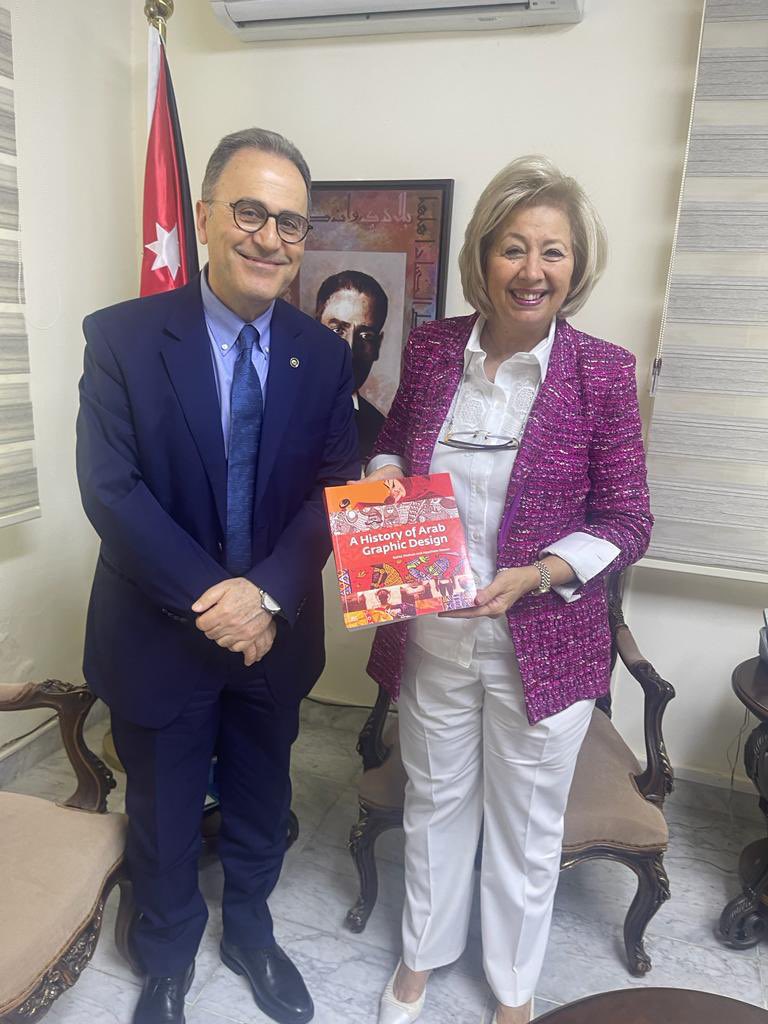 Had a very fruitful meeting with H.E. Jordanian Minister of Culture Haifa Najjar. We explored the many opportunities for collaboration between the ministry &amp; <a href="/AUC/">AUC</a>. Thank you for your hospitality &amp; I look forward to seeing you on our campus soon. <a href="/jo_culture/">وزارة الثقافة الأردنية</a>
