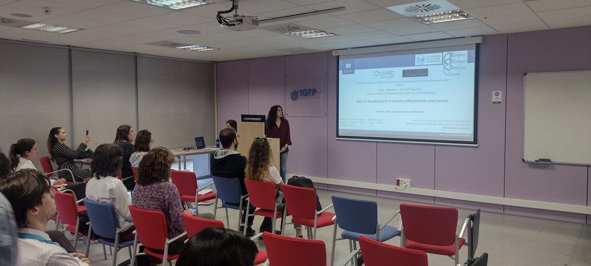 AgneseLaMensa's tweet image. @MyeInfoBank WG2 #macrophages  reunited in a STSM to optimise a #IHC staining for macrophages #biomarkers hosted by @Innate_IGTP. Exciting and instructive 4days experience, under the guidance of @TonyPau05321718 at the bench. Interesting symposium organised by Dr MariaRosaSarrias