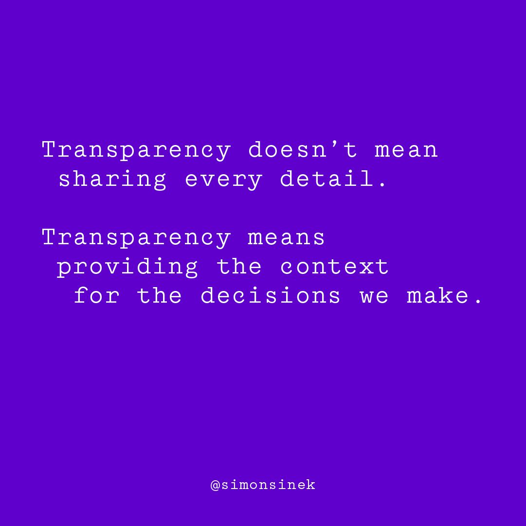 How to apply transparency? 
By improving synthesis and converge into metrics that matters now #teamleadership + #decisionmaking