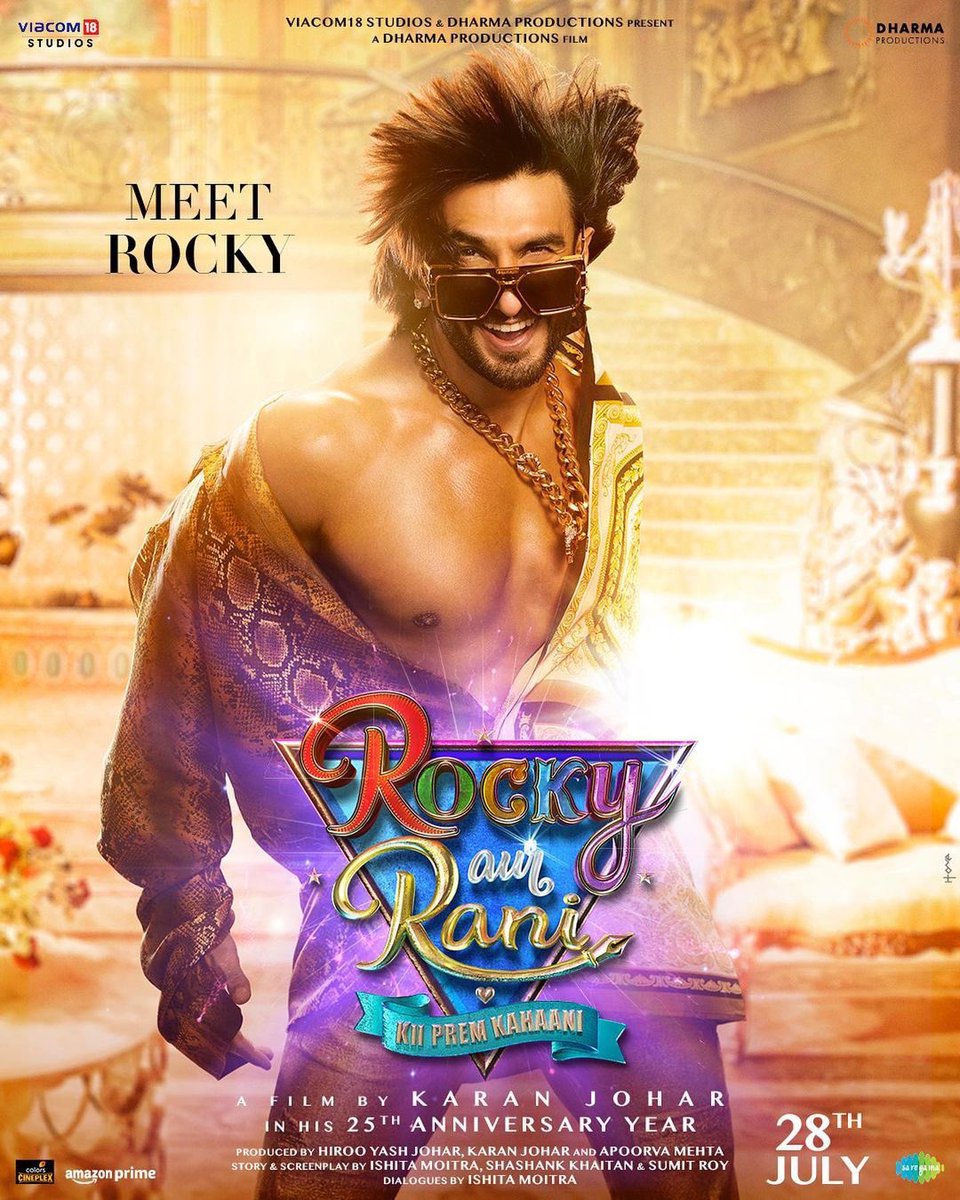 Yaaron ka yaar, rocking in every avatar, aur iss 'prem kahaani' ka dildaar - meet Rocky! My
#RockyAurRaniKiPremKahaani,
In cinemas 28th July, 2023.

#RRKPK @aapkadharam #JayaBachchan @azmishabana18
@ranveersingh @aliaabhatt @karanjohar @apoorva1972 @ajit_andhare @_ishita_moitra_