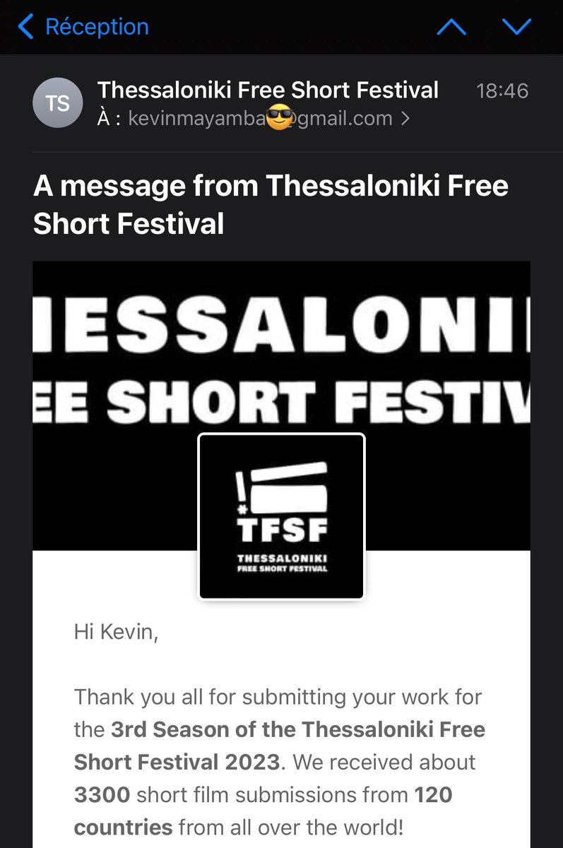kevinmayamba2's tweet photo. [ FESTIVAL 🥳] : Heureux de vous annoncer une nouvelle sélection officielle du film #BUTU au THESSALONIKI FREE SHORT FILM FESTIVAL en Grèce 🇬🇷. 
Notre film fera partie du 270 films sélectionnés sur 3300 reçus pour cette édition. 

@Balufu @CinecongoTv @skymarsha 
@MoyindoM #RDC https://t.co/ToOV1CdeVl