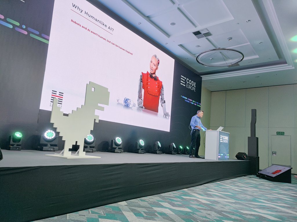 palmiak_fp's tweet image. I&apos;m listening about Humanistic AI by David Hanson from @hansonrobotics.

It&apos;s a really fascinating talk about AI, robots and how we interact with them.

@code_europe #codeeurope23