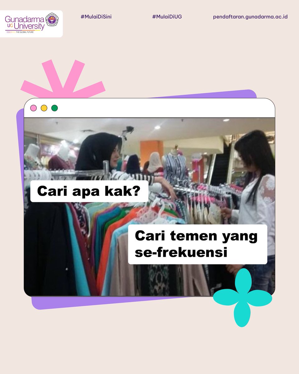 mulaidiUG's tweet photo. Jadi, udah pada dapet belum temen yang se-frekuensi buat nanti di kampus? 🤪

#MulaiCeritamu #PMBGunadarma #UG https://t.co/DxkwEut9ko