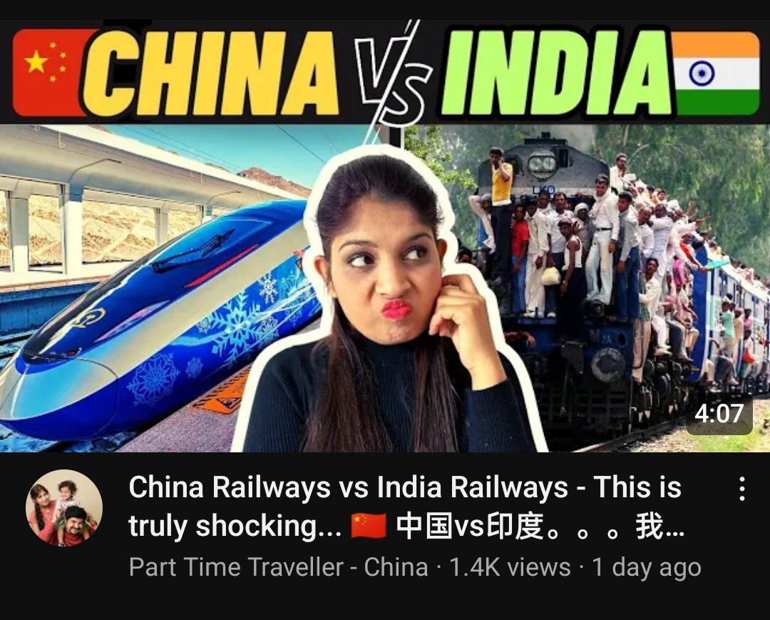 At today time 

>I am not afraid of US
>I am not afraid of China
>I am afraid of #Indian against #India 

This girl literally pull up Bangladeshi crowded train pic as #Indian Railway to compare with Chinese Railway for her Chinese audience. 

Damn these Scums 😬