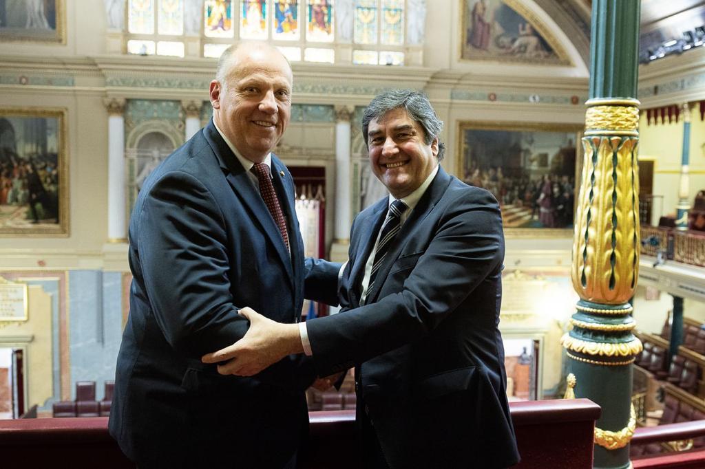 With my friend Raimonds Bergmanis Chairman of the Latvian Defense Commission.