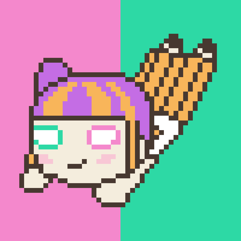 「new kaede iwata (masks oc) #pixelart ? i」|zin | 5/6 SLOTS OPENのイラスト