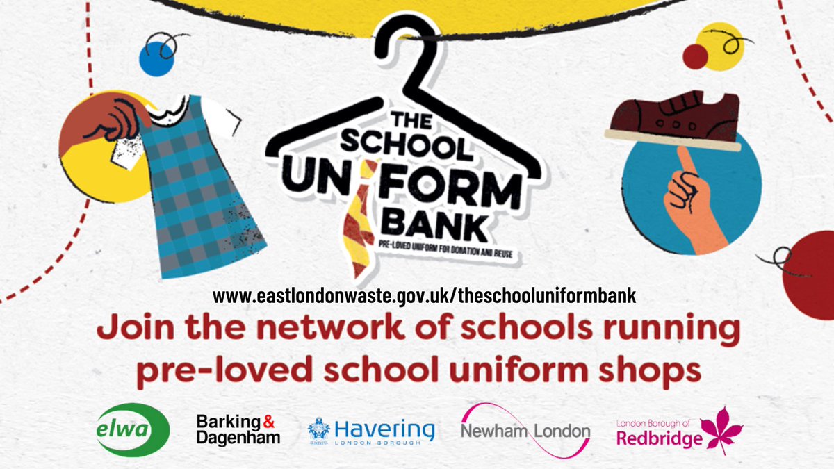 lbbdcouncil's tweet photo. The School Uniform Bank project saves families money & benefits the environment. 👔🎒
Check with your child’s school to see if you can help others through the cost of living crisis & create a cleaner, greener borough.💚
ℹ️ https://t.co/jCDI1yOwNj
#CleanerBD #OneStepGreener https://t.co/wLS7ogf7ed