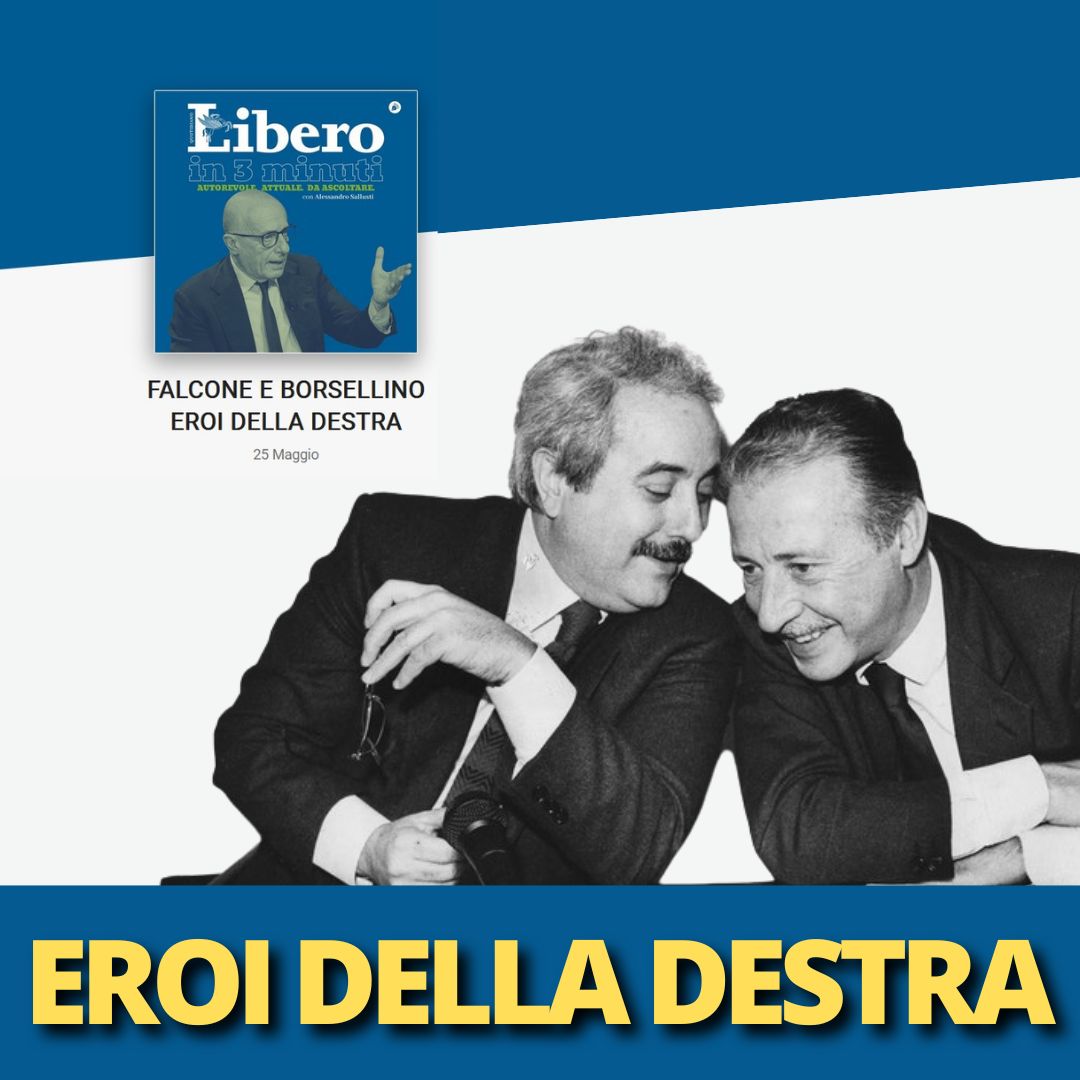 📣 Falcone e Borsellino eroi della destra. Ascolta #Liberoin3minuti del 25 maggio 2023 👉 bit.ly/3MyjAAS