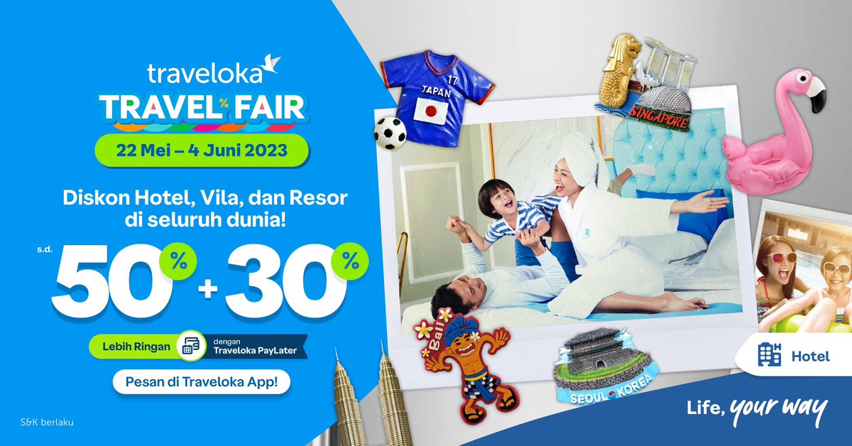traveloka's tweet photo. 💰 GIVEAWAY TOTAL 5 JUTA 💰
Buat liburan keliling dunia. MAU?

Caranya guampang banget!
- Follow aku
- RT &amp; Like tweet ini
- Reply: #TravelokaTravelFair bikin liburan keliling dunia jadi lebih hemat!

Komen sebanyak-banyaknya biar ke-notice mimin ya. Good luck 😉 https://t.co/75hYPOJYcW