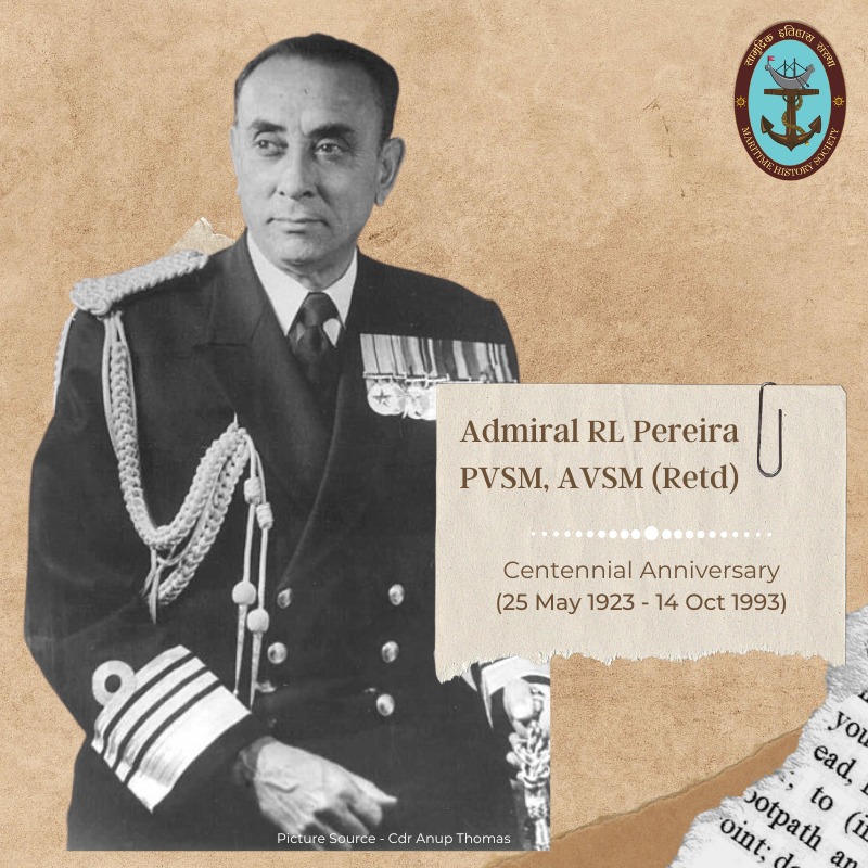 Director MHS on Twitter "Admiral RL Pereira PVSM, AVSM (Retd) was the