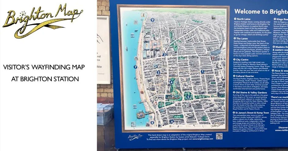 Love_Brighton's tweet image. Brighton Map - the ultimate souvenir for #Brighton visitors.
It's a contemporary fine art print featuring a hand drawn style map by artist Malcolm Trollope-Davis, created from the visitor’s way finding map on display in #Brighton Station:
bit.ly/3omQkVJ