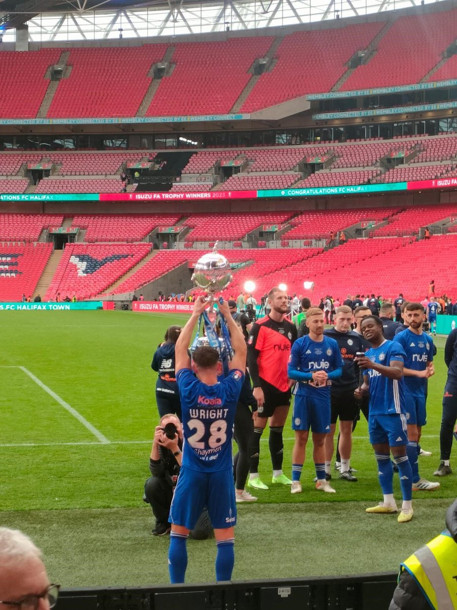 I'm Max Wright's dad so i can say this as he wouldn't but after 3 seasons of relentless injury problems, to finish the season playing and winning at Wembley in the FA Trophy final for Halifax Town FC is special and deserved.