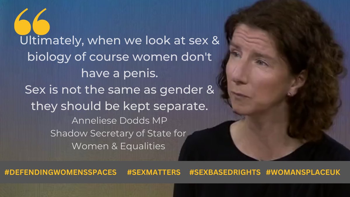 #AnnelieseDodds 
'It’s taken a long time to get there, but it seems as if the Labour Party leadership is finally coming around to the common-sense position, that biological sex is real and that it’s impossible to change sex. Last month  Starmer stated that Labour would be “at the…