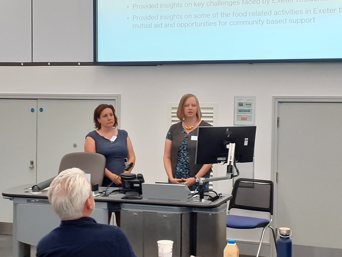 Rebecca Sandover and Maresa Bossano talking about their exploration of the links between mental ill-health and food insecurity in Exeter. @SandySom @love