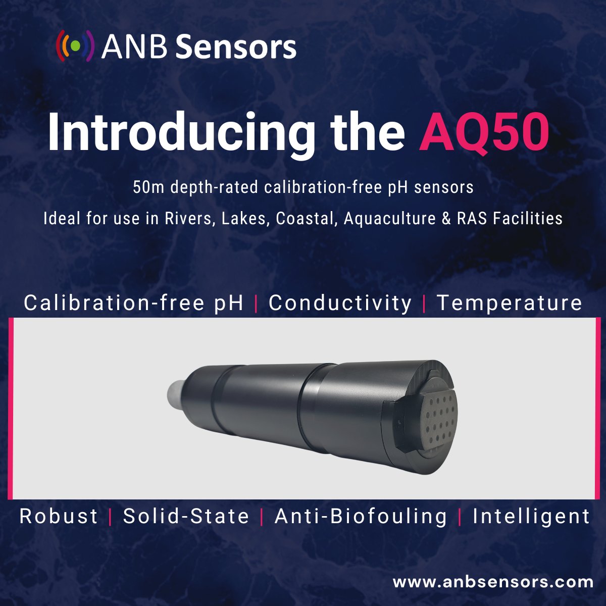 Our AQ50 sensors are ready and shipping! If you have any questions regarding any of our sensors please do get in contact! 😀 #CalibrationFree #pH #Sensors #Conductivity #Temperature #Robust #Smart #Rivers #Lakes #Aquaculture