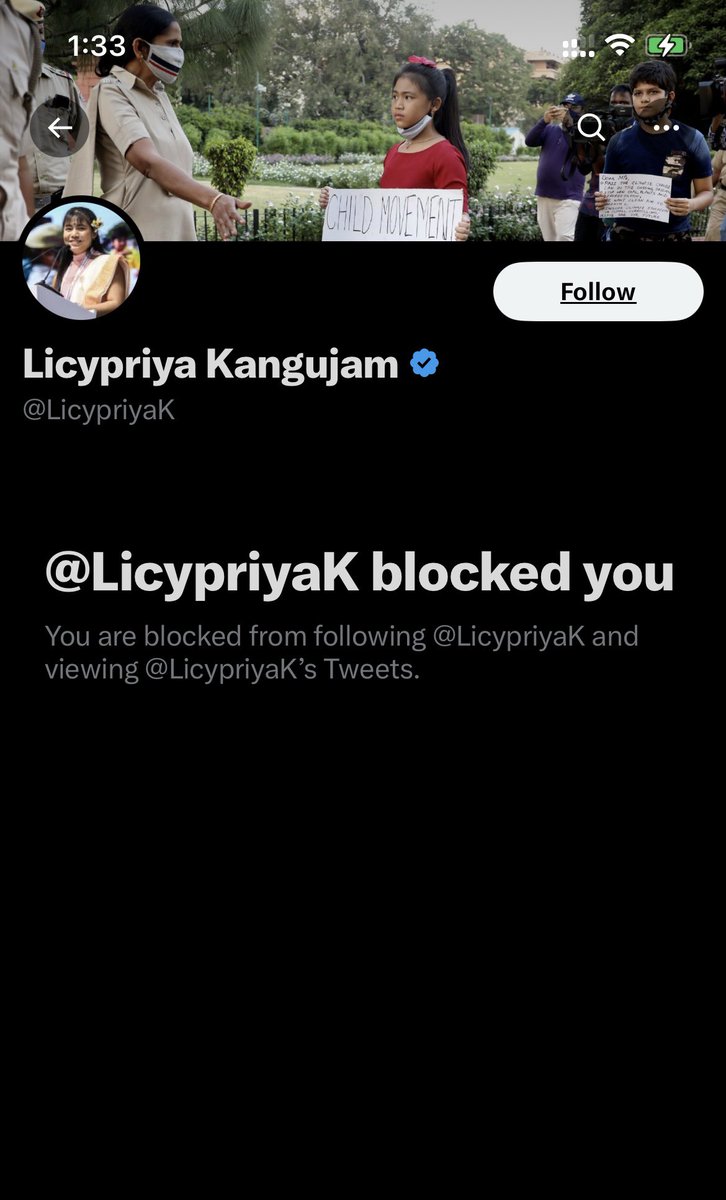 When confronting her about the dissemination of multiple instances of fake news on Manipur, I was subsequently blocked. This incident highlights her aversion to the truth and preference for falsehoods.

Satyameva Jayate!

#Boycott_Licypriya_Kangujam