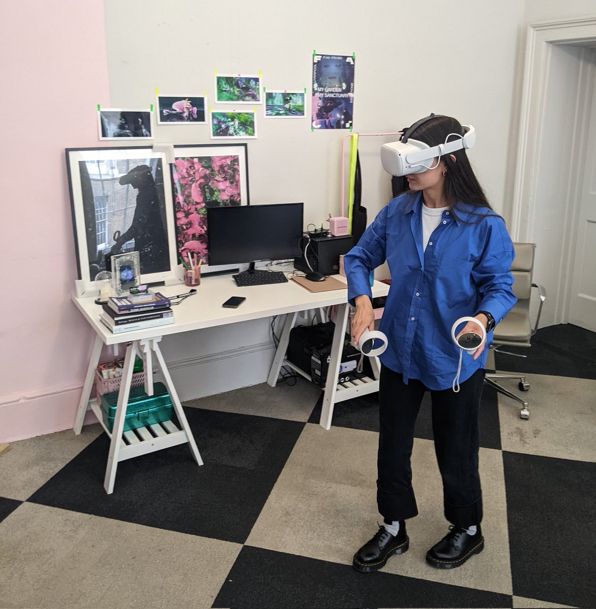 TB 🪷 It was a pleasure to visit artist @SianFan and show her our latest demo including her beautiful environment 🎮 #VR #vrartist #immersiveart #artisticjourney