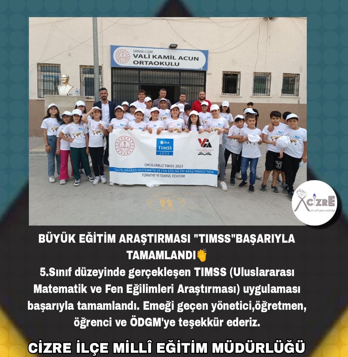 CizreMem's tweet image. #TİMSS 
@tcmeb 
@yilmaznazif 
@prof_mahmutozer
@fehmirasimcelik 
@SirnakValiligi
@valiosmanbilgin  
@nazlidemirrr
@CizreKaymakamlk 
@SIRNAKMEM73 
@Mirzacazim 
@sahan_ike