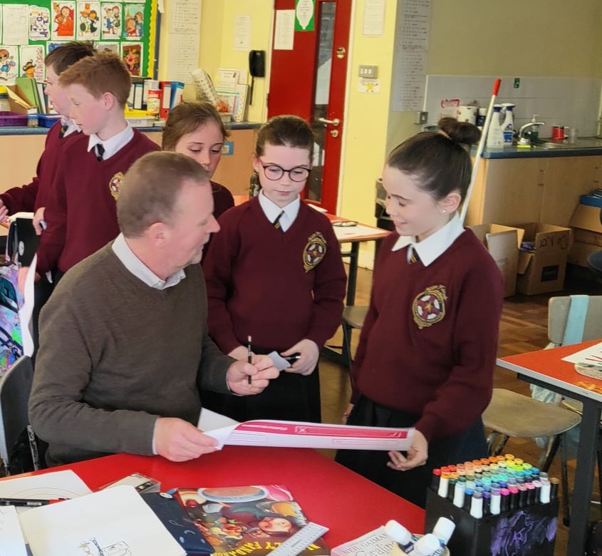 Armagh CBS (@armaghcbs) on Twitter photo We had a fantastic special guest author, Declan Carville, visit us recently. He spoke to our pupils about his books, the skills of writing, getting your ideas across, the importance of illustrations and what makes a good story.
Many thanks to <a href="/amma_centre/">AmmA: Creative Learning</a> for facilitating. We had a fantastic special guest author, Declan Carville, visit us recently. He spoke to our pupils about his books, the skills of writing, getting your ideas across, the importance of illustrations and what makes a good story.
Many thanks to <a href="/amma_centre/">AmmA: Creative Learning</a> for facilitating.