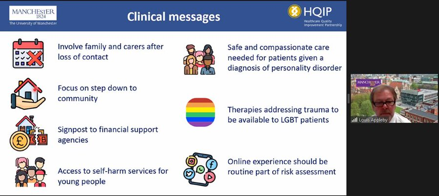 NCISH_UK's tweet photo. Did you know that the recordings &amp; slides from our #NCISH2023  conference are now available on our website? With speakers Ian Russell @mollyroseorg, @ProfLAppleby &amp; Nav Kapur, guest panellists @helen_undy &amp; Jenny Shaw &amp; Chair @pchitsabesan Please share: https://t.co/7zEtymhrFg https://t.co/zEoQcPu5lT