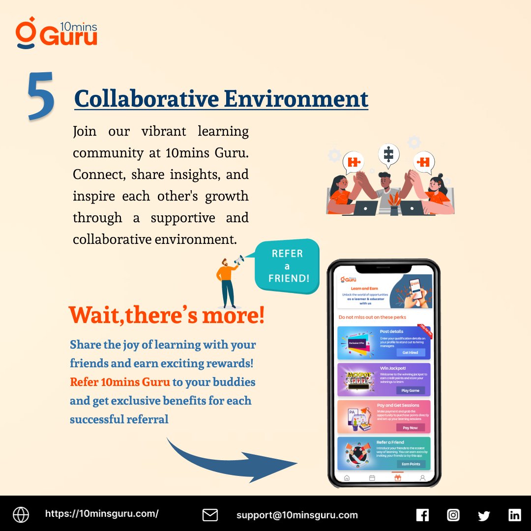 10minsG's tweet image. Calling all learners!📚

Introducing 10mins Guru, the ultimate EdTech App &amp;amp; LMS that will revolutionize the way you learn &amp;amp; conquer your doubts! 

🔥 Are you tired of spending hours searching for answers to your questions?

#educational #edutechapp #edutech