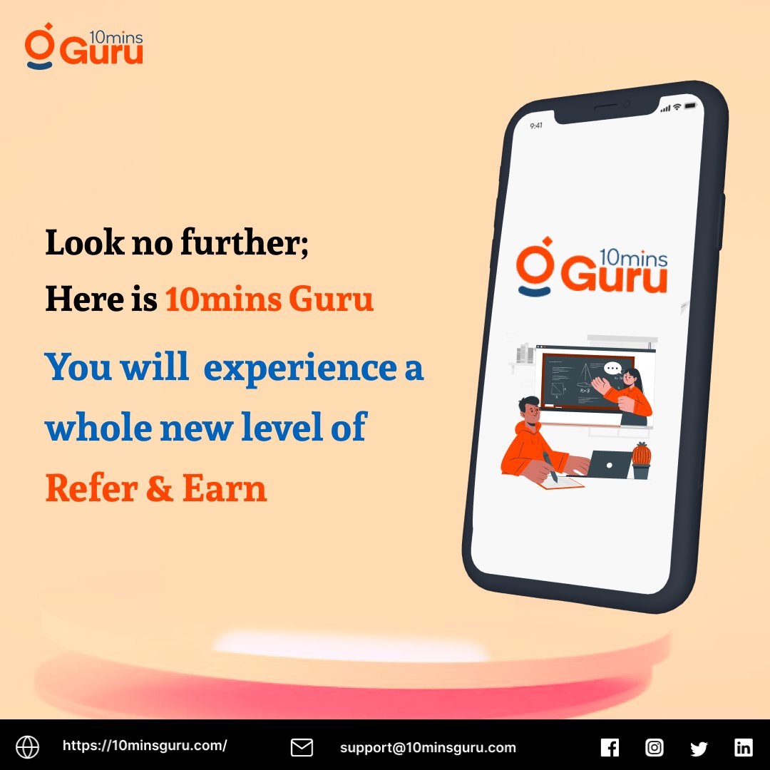 10minsG's tweet image. Calling all learners!📚

Introducing 10mins Guru, the ultimate EdTech App &amp;amp; LMS that will revolutionize the way you learn &amp;amp; conquer your doubts! 

🔥 Are you tired of spending hours searching for answers to your questions?

#educational #edutechapp #edutech