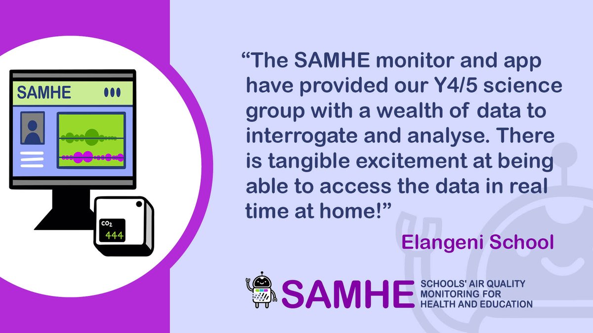 Don't just take our word for it. Teachers involved in co-designing #SAMHE found it “powerful to see the live feed of the data” and were pleased that the “range of options allows us to use this system across the #STEM  subjects”.

More on our co-design: samhe.org.uk/co-design