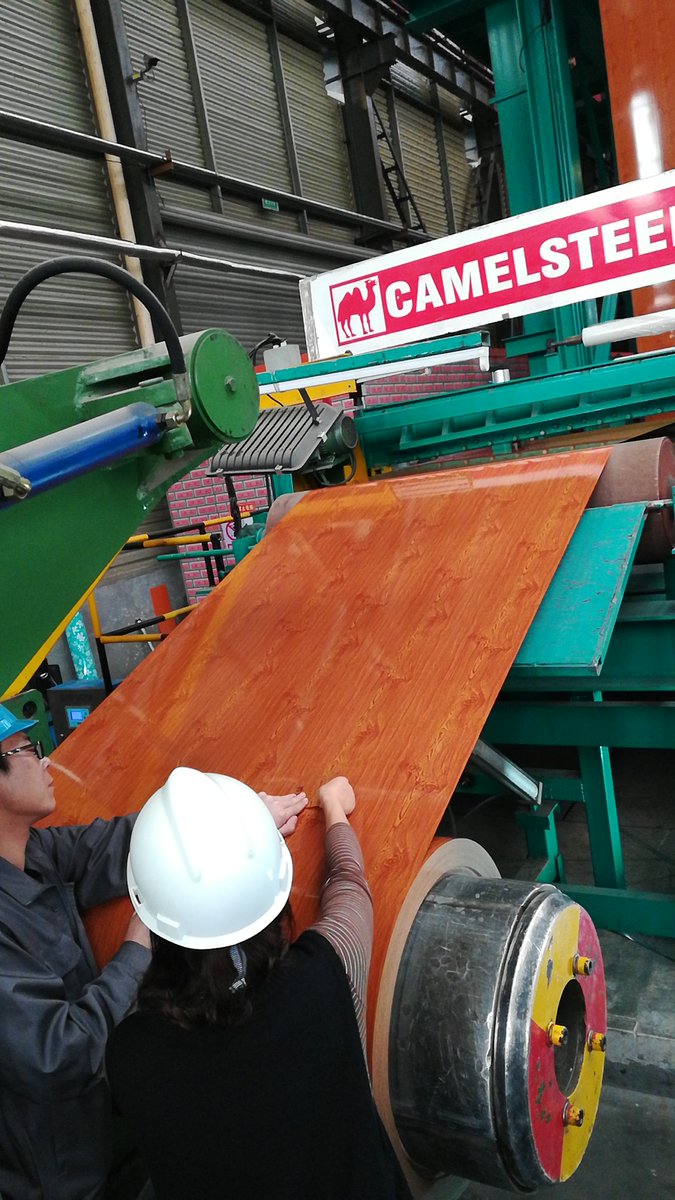 sarahsu14203519's tweet photo. Wooden Pattern Prepainted Steel Coils are under production. #CAMELSTEEL #steelcoils #manufacturer #supplier #SouthAfrica #Kenya #Zimbabwe #Zimbia #Tanzania #Ghana #mabati #roofing #chromadek #ibrsheet #roofingsheet #steelplate https://t.co/lvb5curx0I