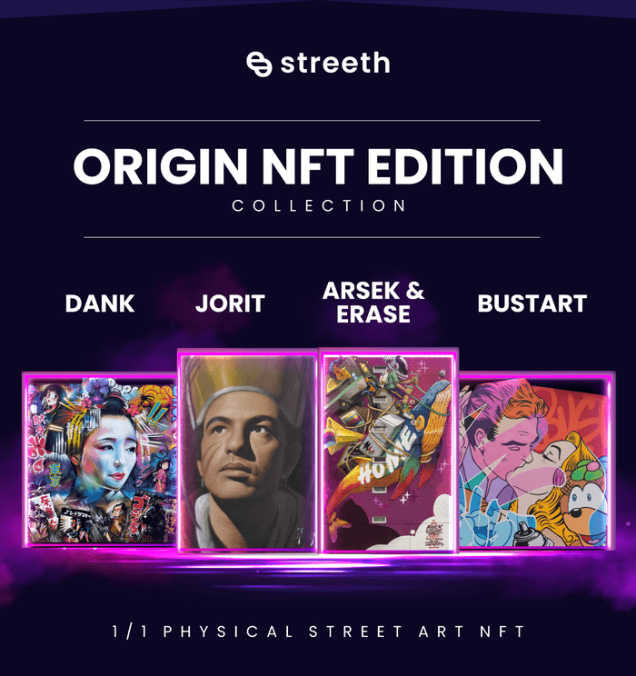 Don't miss the extraordinary opportunity to own a piece of art history. Our #StreetArt pieces from the Origin #NFT Edition are up for auction!

Private bids are still being accepted until August 31st for these iconic artworks by world-renowned artists.

artists.streeth.io/origin-collect…