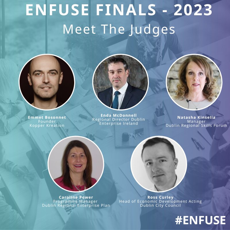 Looking forward to donning my judge's cap again tonight for the #Enfuse finals Best of luck to the 10 teams!

@dublincitycouncil @dublin_ie @local_enterprise_offices @tudublin @dublincityuniversity @ncirl @universitycollegedublin  @trinitycollegedublin @europeancommission