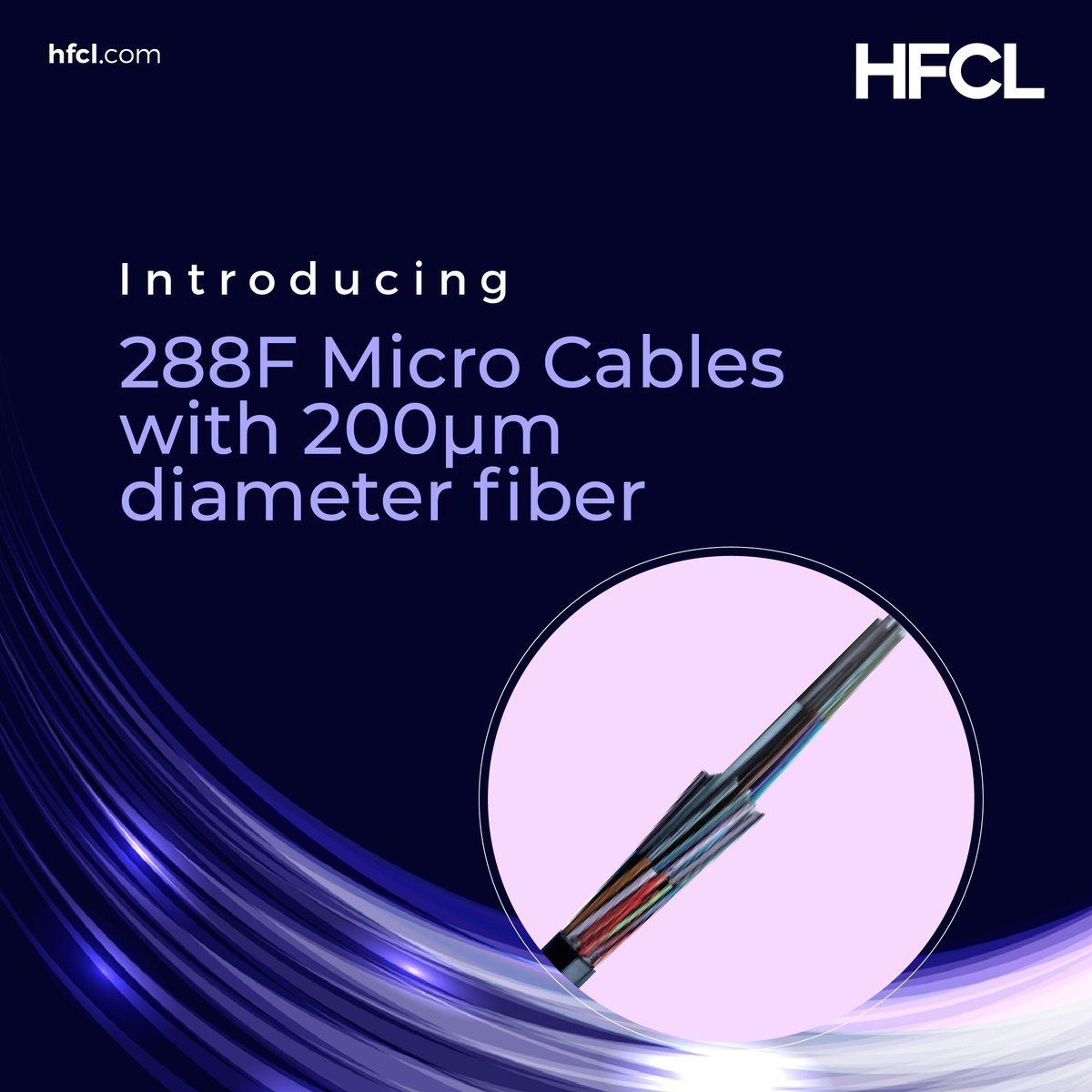 hfclg's tweet image. #StayAheadOfTheGame with HFCL's Eco-Friendly 288F Micro Cable with 200μm diameter fiber that reduces carbon footprint with a high fiber count in a minimal diameter of 7.4mm.

Learn more: hfcl.com

#HFCL #MicroCable