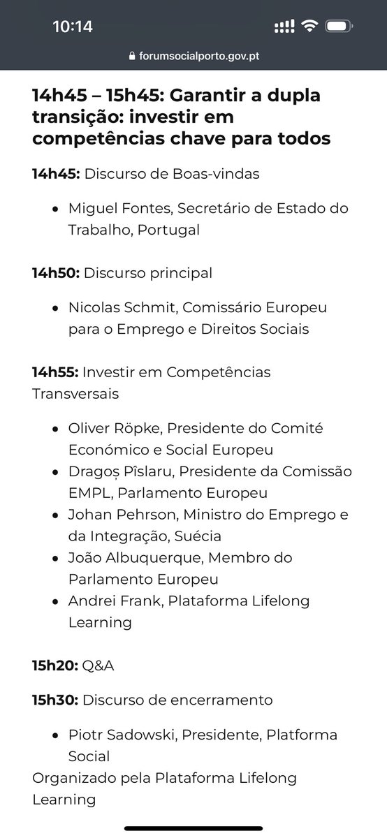 Aqui vamos nós. É já amanhã que começam os debates do Fórum Social do Porto e o @PES_PSE organiza a #PESsocialsummit. Antes disso, participo num painel sobre Competências, promovido pela @lllplatform. Juntem-se aos debates e participem nas discussões.