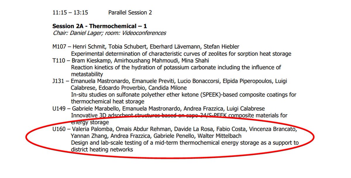 📢<a href="/Hypergryd/">Hypergryd Project EU</a> at #EurothermSeminar!
👉Today at 11:15, Valeria Palomba <a href="/CNR_ITAE/">CNR ITAE</a> presents: Design and lab-scale testing of a mid-term thermochemical energy storage as a support to district heating networks eurotherm.udl.cat
#greendeal #renewables #DHC #thermochemicalenergy