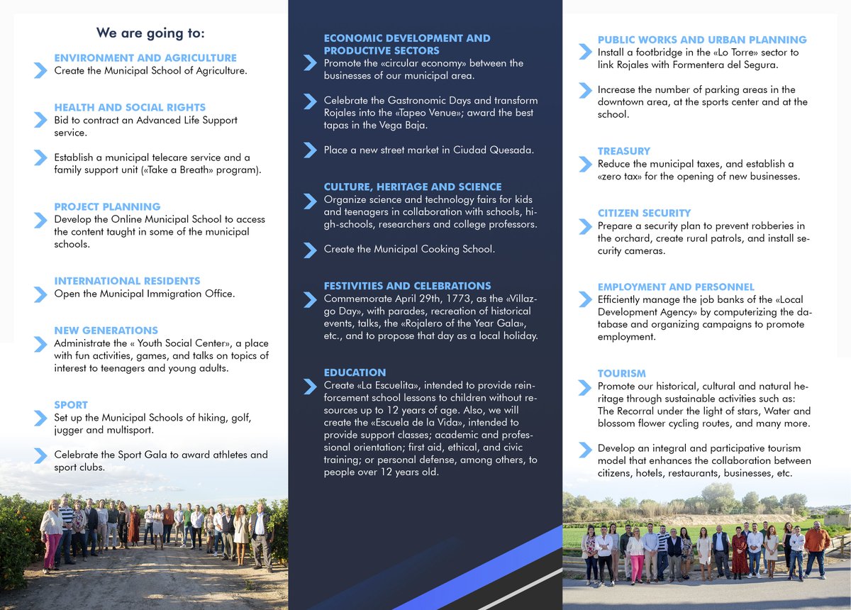 PPRojales's tweet photo. 📷 I present to you some of the proposals and projects that we have for our town and urbanizations.
Vote Popular Party 📷📷
Vote Isabel Berná
Rojales, dare yourself!!
#Rojales #partidopopularrojales #rojalesatrevete #isabelbernavidal2023 https://t.co/d8MsSeH5lI