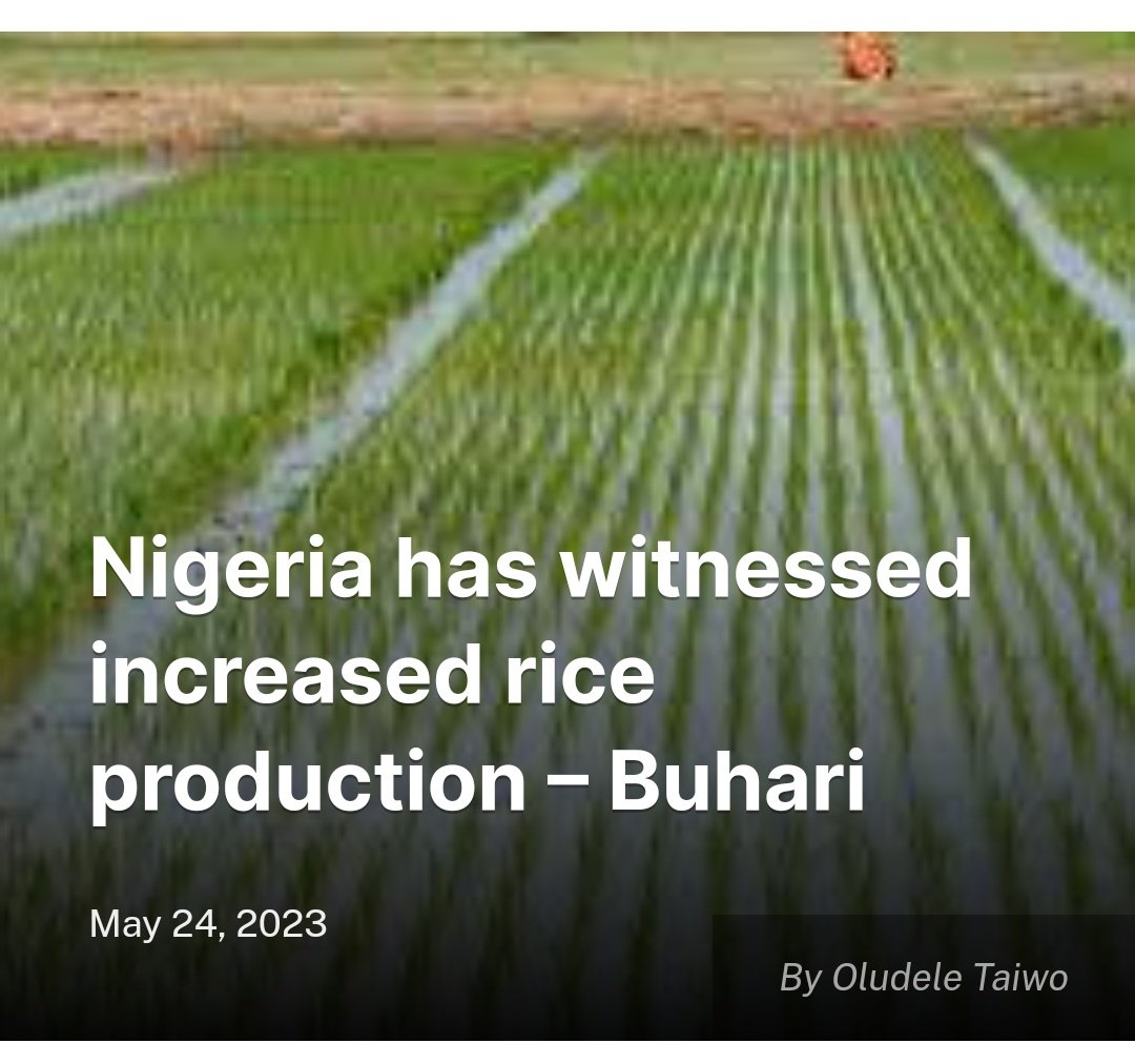 Nigeria has witnessed increased rice production – Buhari

Read more here 👇🏾👇🏾👇🏾 farmingfarmersfarms.com/2023/05/24/nig…

#Agriculture #Environment #Entrepreneur #Technology #Farming #Farmers #AgriBusiness #NaijaFarmers #Nigeria #Farms #News #Newspaper #Online #Rice #RiceFarming #ZeroHunger #FFF