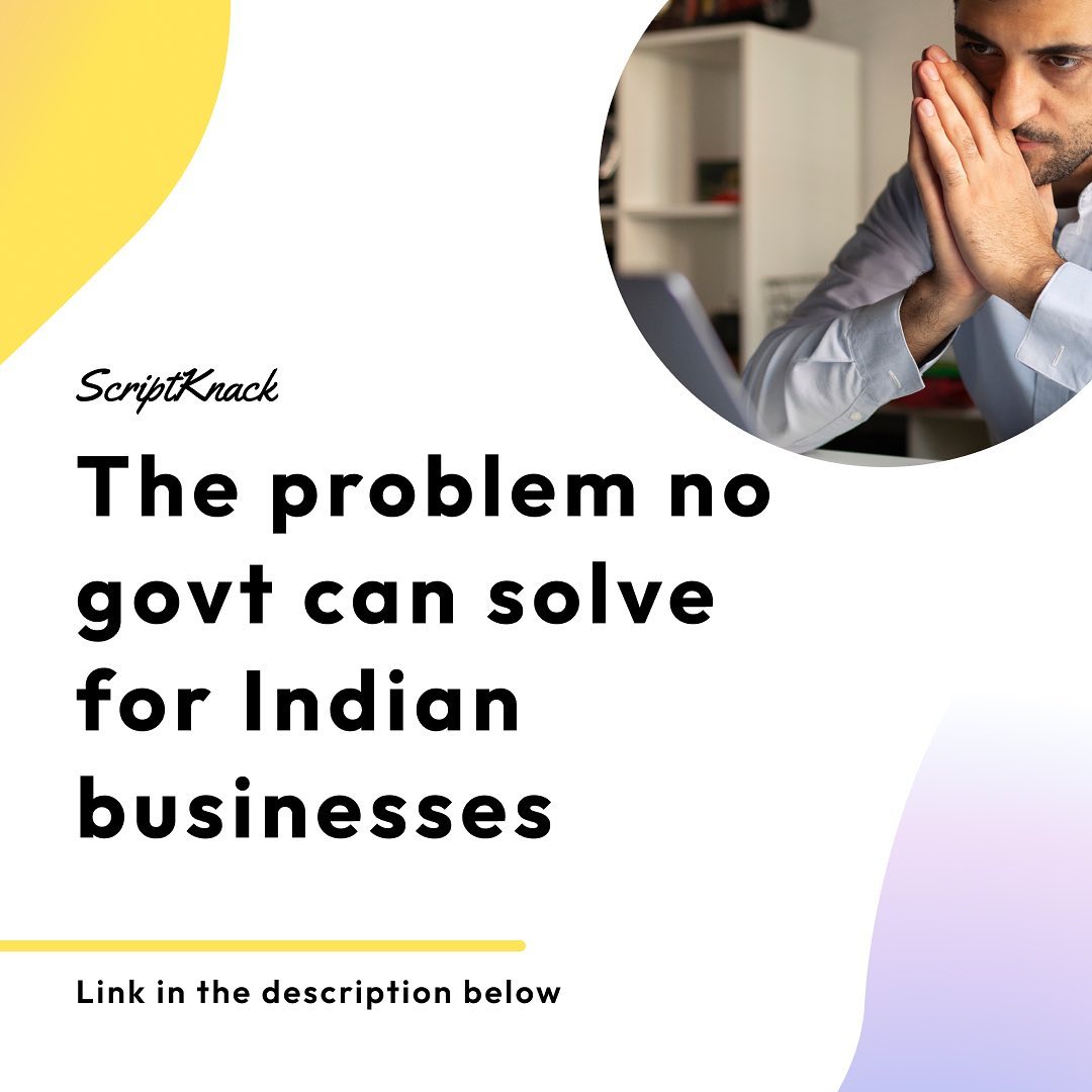 There's a lot that we need to accept and change to improve the business ecosystem in the country

scriptknack.com/blog?title=a-n…

#business #BusinessGrowth #businesstips #businessowner #Responsiblity #businesses #businessproblems