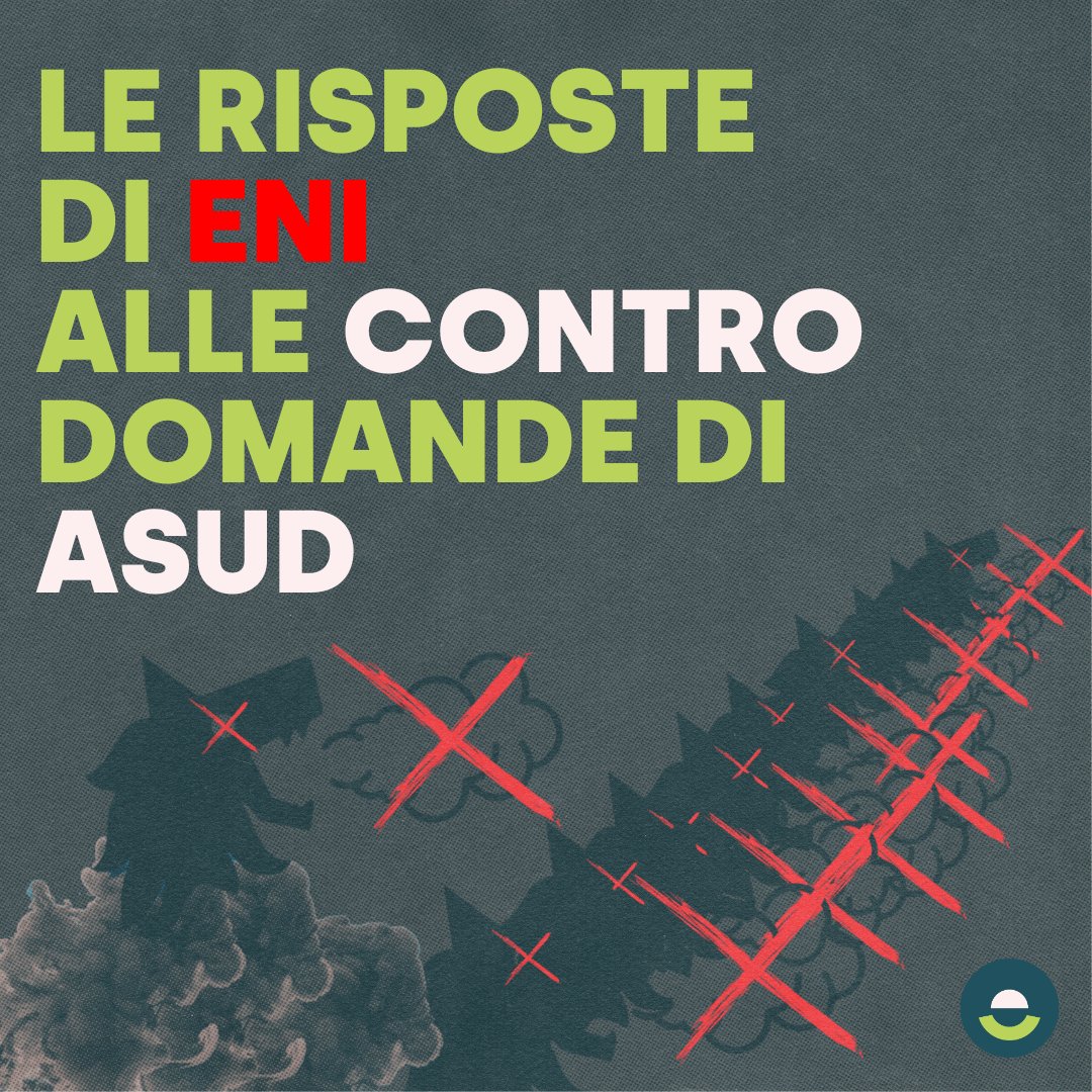 Alle nostre incalzanti domande, Eni continua a dare rassicurazioni inutili e a prendere tempo, ma il tempo di agire è ora! Non possiamo più aspettare! Leggi cosa ha risposto Eni alle nostre contro domande nell’approfondimento di @AndreaTurco5 👉 bit.ly/43mwFE4