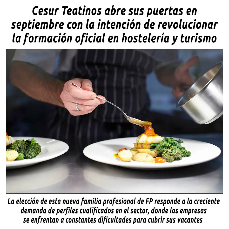 hosteleriaenvlc's tweet image. CESUR TEATINOS ABRE SUS PUERTAS EN SEPTIEMBRE CON LA INTENCIÓN DE REVOLUCIONAR LA FORMACIÓN OFICIAL EN HOSTELERÍA Y TURISMO

hosteleriaenvalencia.com/noticias.asp?i…

@cesurformacion #cesurformacion #Cesur #Teatinos #Malaga #FormacionHosteleria #FormacionTurismo #Formacion #Hosteleria #Turismo