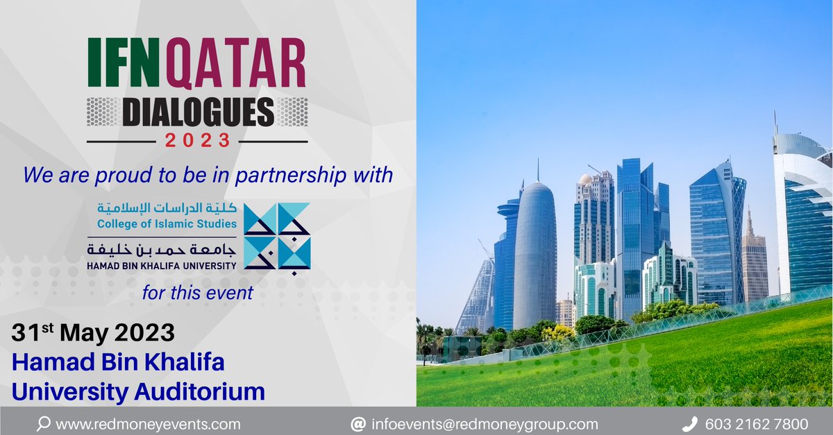 IFN_news's tweet photo. We are proud to be in partnership with Hamad Bin Khalifa University, @HBKU for IFN Qatar Dialogues 2023.
FREE registrations now open:
https://t.co/oAsI6gTDgy
#REDmoneyEvents #REDMoney #IFN #Finance #IslamicFinance #Qatar #HKBU https://t.co/penSMGjz3u
