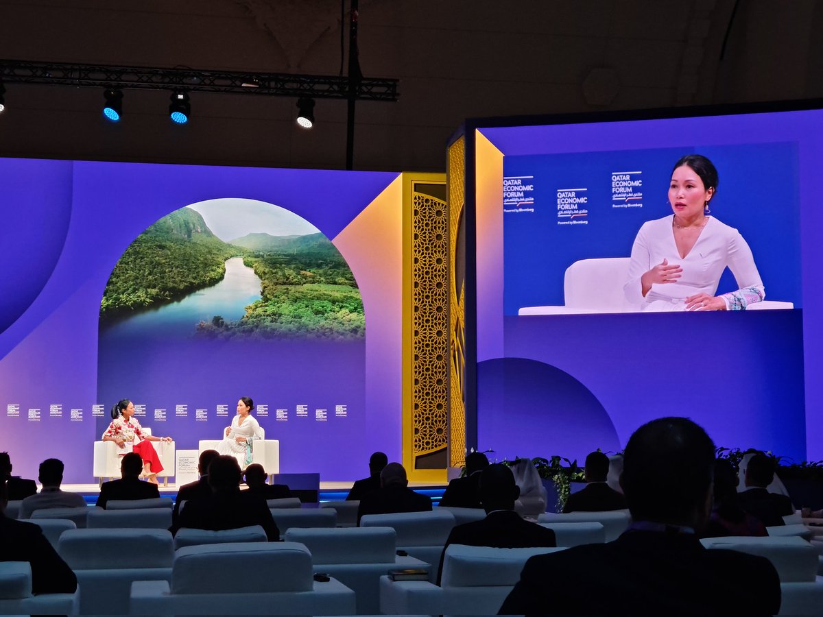 faizeakcaba's tweet photo. For sustainability of EV, government policies play a crucial role says @VinFastofficial's CEO Le Thi Thu Thuy #QatarEconomicForum https://t.co/nc9DfeaApC