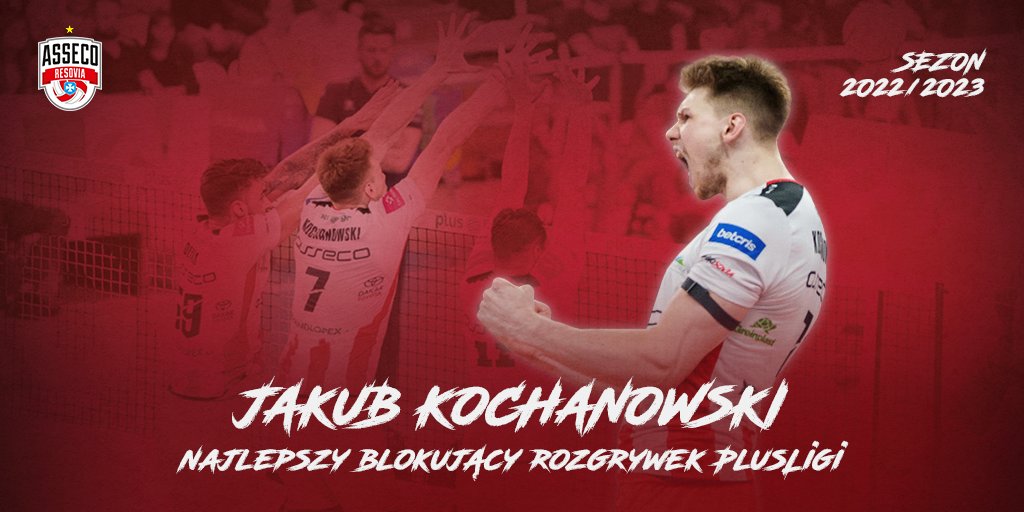 Mamy czym, więc się chwalimy... 😁
Jakub Kochanowski najlepszym blokującym! 🥳
Nasz środkowy zablokował 94 razy i uplasował się na 1. miejscu w rankingu blokujących  rozgrywek @PlusLiga_ w sezonie 2022/2023. 💪
Brawo, Kuba! 👏
#GoSovia #PlusLiga