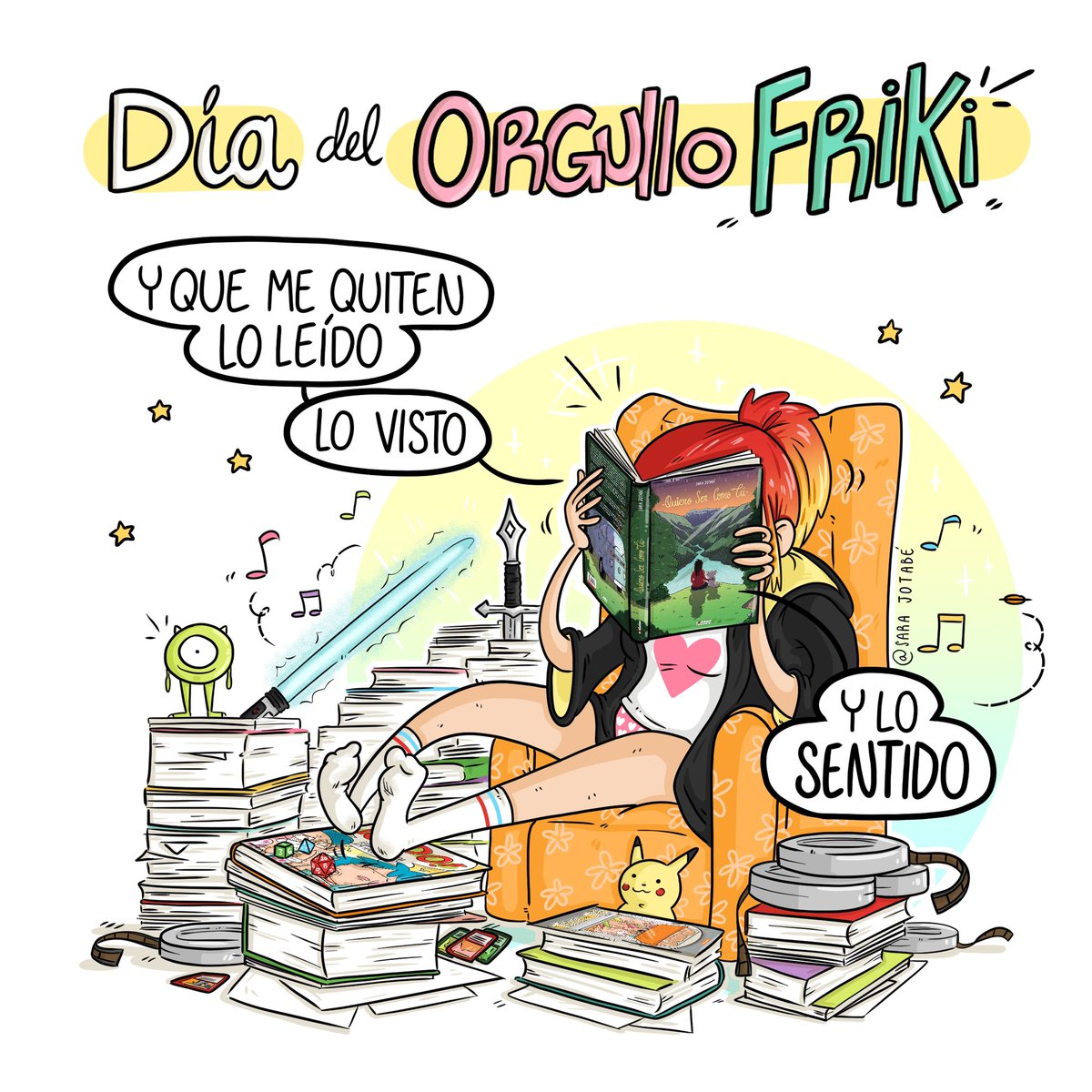 ✨HOY ES EL DÍA DEL ORGULLO FRIKI ✨

Y aunque para mí sea algo de lo que he hecho mi profesión y cotidianidad, creo que no está de menos mandar bechotes y abrachotes a todos los que lo hacen posible💖📚✏️💻🚀🎥

P.D// ¿Reconoces algún libro en la imagen?